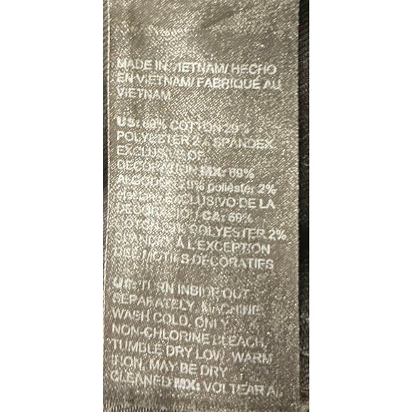 White House Black Market High-Rise Embroidered Black Cuff Slim Crop Jeans, Sz. 2 - Picture 11 of 11